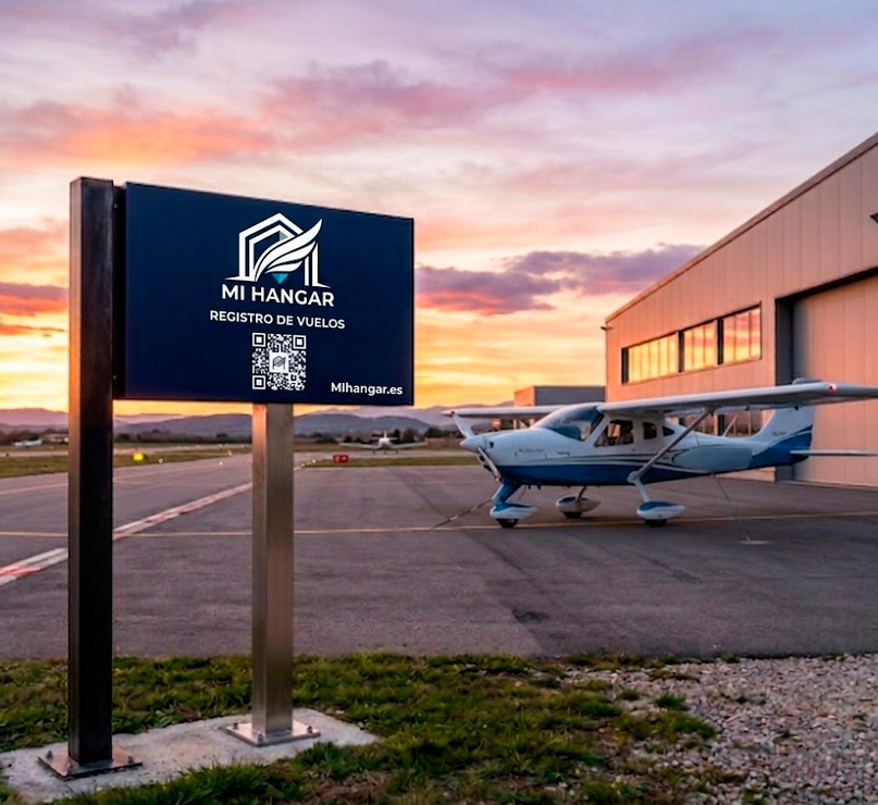 Cartel de Registro de Operaciones Mi Hangar